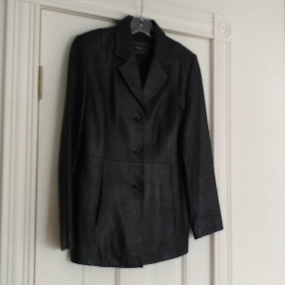 Black leather jacket